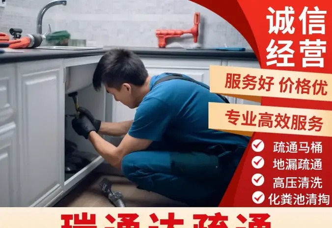 瑞通达疏通服务有限公司·距离您500米贵阳快速上门疏通10年好口碑马桶蹲坑下水专业疏通各类管道
